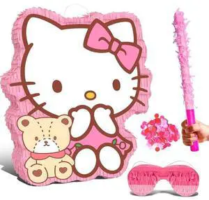 Hello Kitty Party Decorations,4 Pcs Hello Kitty Pinatas Bundle,Including Hello Kitty Theme Pinata,Hello Kitty Party Pinata Stick,Party Games Blindfold etc Hello Kitty Party Supplies Hello Kitty Party Decorations,4 Pcs Hello Kitty Pinatas Bundle,Including Hello Kitty Theme Pinata,Hello Kitty Party Pinata Stick,Party Games Blindfold etc Hello Kitty Party Supplies
