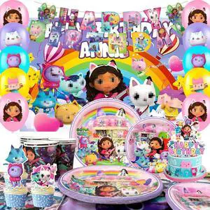 Gabby Dollhouse Party Supplies,98pcs Gabby Dollhouse Party Decoration&Tableware Set - Gabby Dollhouse Birthday Party Plates Cups Napkins, Gabby Dollhouse Party Balloons Backdrop Banner etc Gabby Dollh Gabby Dollhouse Party Supplies,98pcs Gabby Dollhouse Party Decoration&Tableware Set - Gabby Dollhouse Birthday Party Plates Cups Napkins, Gabby Dollhouse Party Balloons Backdrop Banner etc Gabby Dollh
