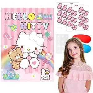 Pin The Bow on Hello Kitty Party Game, 7 Pcs Hello Kitty Birthday Party Game Set - Hello Kitty Game Poster & Hello Kitty Party Game Eye Mask etc. Hello Kitty Birthday Decoration Supplies Pin The Bow on Hello Kitty Party Game, 7 Pcs Hello Kitty Birthday Party Game Set - Hello Kitty Game Poster & Hello Kitty Party Game Eye Mask etc. Hello Kitty Birthday Decoration Supplies