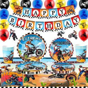 Motorcycle Birthday Supplies, 54pcs Motorcycle Birthday Decorations&Motorcycle Theme Party Tableware Set- Dirt Bike Party Plates and Napkins Cups & Banner Balloon etc Motocross Party Supplies for Boys Motorcycle Birthday Supplies, 54pcs Motorcycle Birthday Decorations&Motorcycle Theme Party Tableware Set- Dirt Bike Party Plates and Napkins Cups & Banner Balloon etc Motocross Party Supplies for Boys