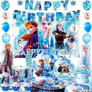 Frozen Birthday Party Supplies,172pcs Frozen Party Decorations&Tableware Set - Frozen Plates Napkins Cups Tablecloth Banner Backdrop,Frozen Balloons etc Frozen Themed Birthday Party Supplies Frozen Birthday Party Supplies,172pcs Frozen Party Decorations&Tableware Set - Frozen Plates Napkins Cups Tablecloth Banner Backdrop,Frozen Balloons etc Frozen Themed Birthday Party Supplies