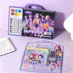 Demon Music Hunter Drawing Coloring Kit KPOP Paint Markers Painting Gift for Kid Demon Music Hunter Drawing Coloring Kit KPOP Paint Markers Painting Gift for Kid