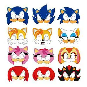 Sonic Party Decoration Birthday Supplies Sonic Mask Kids Game Sonic Party Favors Sonic Party Decoration Birthday Supplies Sonic Mask Kids Game Sonic Party Favors
