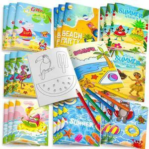 Hawaii Coloring Books, 16pcs Summer Pool Coloring Books and 12pcs Summer Party Decorations Pencils, Summer Beach Coloring Books for Luau Party Favors Fillers Pool Party Decorations Hawaii Coloring Books, 16pcs Summer Pool Coloring Books and 12pcs Summer Party Decorations Pencils, Summer Beach Coloring Books for Luau Party Favors Fillers Pool Party Decorations