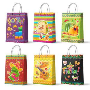 Mexican Party Favors Bag with Handles, 24pcs Mexican Fiesta Gift Bags/Fiesta Paper Bags/Cinco De Mayo Bags for Cinco De Mayo Party Decorations, Mexican Candy Bags for Mexican Theme Party Decorations Mexican Party Favors Bag with Handles, 24pcs Mexican Fiesta Gift Bags/Fiesta Paper Bags/Cinco De Mayo Bags for Cinco De Mayo Party Decorations, Mexican Candy Bags for Mexican Theme Party Decorations