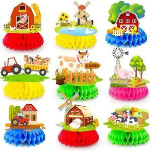Farm Honeycomb Ceterpieces, 9 Pcs Farm Animals Honeycomb Decorations, Farm Theme Birthday Party Honeycomb Centerpieces & Farm Animal Party Centerpieces, for Boys/Girls Farm Animal Birthday Decorations Farm Honeycomb Ceterpieces, 9 Pcs Farm Animals Honeycomb Decorations, Farm Theme Birthday Party Honeycomb Centerpieces & Farm Animal Party Centerpieces, for Boys/Girls Farm Animal Birthday Decorations
