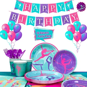 Gymnastics Birthday Party Supplies, 140 Pcs Gymnastics Party Decorations&Tableware Kit - Gymnastics Plates and Napkins Cups Tablecloth Balloons Banner etc Gymnastics Decorations for Birthday Party Gymnastics Birthday Party Supplies, 140 Pcs Gymnastics Party Decorations&Tableware Kit - Gymnastics Plates and Napkins Cups Tablecloth Balloons Banner etc Gymnastics Decorations for Birthday Party