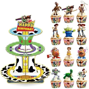 3-Tier Toy Story Party Cupcake Stand + 12 Pcs Toy Story Birthday Cupcake Toppers +12 Pcs Toy Story Cupcake Holders for Toy Story Birthday Decorations/Toy Story Party Decorations 3-Tier Toy Story Party Cupcake Stand + 12 Pcs Toy Story Birthday Cupcake Toppers +12 Pcs Toy Story Cupcake Holders for Toy Story Birthday Decorations/Toy Story Party Decorations