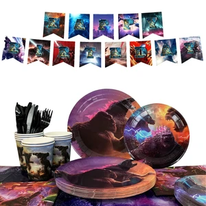 114 Pcs Godzilla Party Supplies Tableware Set - Godzilla Party Tablecloth Banner Plates Napkins Cups etc Godzilla Birthday Party Decoration Tableware for Godzilla Birthday Party Supplies 114 Pcs Godzilla Party Supplies Tableware Set - Godzilla Party Tablecloth Banner Plates Napkins Cups etc Godzilla Birthday Party Decoration Tableware for Godzilla Birthday Party Supplies