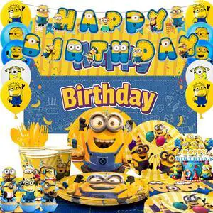 Minions Party Supplies, 98pcs Minions Party Decorations & Tableware Set - Minions Party Plates Napkins Cups and Minions Birthday Banners Balloons Cake Toppers etc. Minions Theme Birthday Decorations Minions Party Supplies, 98pcs Minions Party Decorations & Tableware Set - Minions Party Plates Napkins Cups and Minions Birthday Banners Balloons Cake Toppers etc. Minions Theme Birthday Decorations