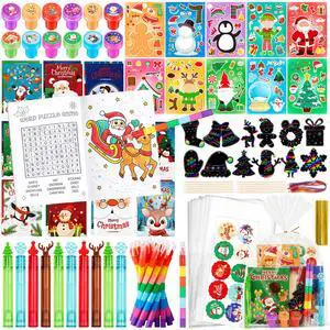 96pcs Christmas Party Favors, Including Christmas DIY Stickers & Treat Bags, Christmas Stamps Pens Etc Christmas Classroom Gifts and Xmas Party Supplies 96pcs Christmas Party Favors, Including Christmas DIY Stickers & Treat Bags, Christmas Stamps Pens Etc Christmas Classroom Gifts and Xmas Party Supplies