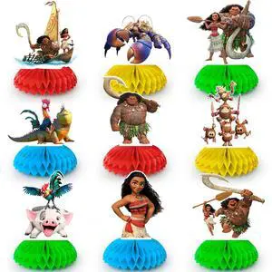Moana Centerpieces,9pcs Moana Birthday Party Table Centerpieces Set- Moana Party Centerpieces, Moana Honeycomb Centerpieces & Moana Themed Centerpieces for Moana Party or Moana Table Decorations Moana Centerpieces,9pcs Moana Birthday Party Table Centerpieces Set- Moana Party Centerpieces, Moana Honeycomb Centerpieces & Moana Themed Centerpieces for Moana Party or Moana Table Decorations