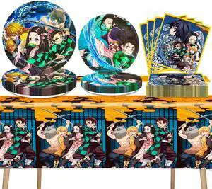 Demon Slayer Birthday Party Supplies,46pcs Demon Slayer Party Decorations - Demon Slayer Party Plates Napkins Tablecloth etc Demon Slayer Party Supplies Demon Slayer Birthday Party Supplies,46pcs Demon Slayer Party Decorations - Demon Slayer Party Plates Napkins Tablecloth etc Demon Slayer Party Supplies