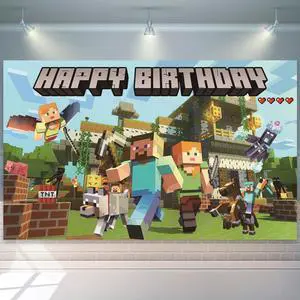 Pixel Party Decorations, Pixel Games Birthday Backdrop Minecraft Happy Birthday Party Backdrop Pixel Games Themed Party Backdrop, Pixel Party Backdrop for Minecraft Themed Party Decorations Pixel Party Decorations, Pixel Games Birthday Backdrop Minecraft Happy Birthday Party Backdrop Pixel Games Themed Party Backdrop, Pixel Party Backdrop for Minecraft Themed Party Decorations