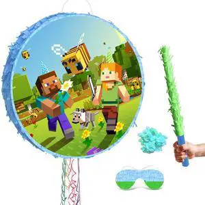 4pcs Pixel Game Pinata, Minecraft Round Pinata Set - Large Minecraft Pinata, Minecraft Pinata Eye Mask and Minecraft Pinata Stick ETC. Minecraft Decorations for Minecraft Party Decoration Pinata 4pcs Pixel Game Pinata, Minecraft Round Pinata Set - Large Minecraft Pinata, Minecraft Pinata Eye Mask and Minecraft Pinata Stick ETC. Minecraft Decorations for Minecraft Party Decoration Pinata