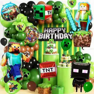 81pcs Minecraft Balloon Party Decorations,Minecraft Birthday Decorations Balloons Set,Minecraft Theme Party Latex Balloons,Foil Balloons for Kids Birthday Party Decorations Favors 81pcs Minecraft Balloon Party Decorations,Minecraft Birthday Decorations Balloons Set,Minecraft Theme Party Latex Balloons,Foil Balloons for Kids Birthday Party Decorations Favors