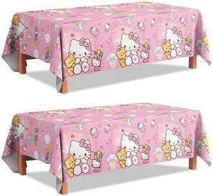 Hello Kitty Tablecloths, 3 Pieces Hello Kitty Tablecloths and Hello Kitty Party Tablecloths for Girls Kids Hello Kitty Themed Birthday Party Decoration Supplies Hello Kitty Tablecloths, 3 Pieces Hello Kitty Tablecloths and Hello Kitty Party Tablecloths for Girls Kids Hello Kitty Themed Birthday Party Decoration Supplies