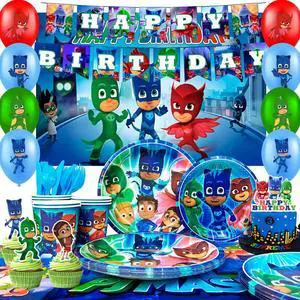 PJ Masks Birthday Decorations,112pcs PJ Masks Party Decorations & PJ Masks Tableware set- PJ Masks Birthday Plates Napkins & PJ Masks Balloons Banner Cake Toppers etc PJ Masks Birthday Party Supplies PJ Masks Birthday Decorations,112pcs PJ Masks Party Decorations & PJ Masks Tableware set- PJ Masks Birthday Plates Napkins & PJ Masks Balloons Banner Cake Toppers etc PJ Masks Birthday Party Supplies