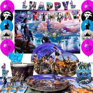 Fortnite Birthday Decorations, 98 Pcs Fortnite Party Decorations & Fortnite Party Tableware Set - Fortnite Birthday Banners Balloons Plates Napkins etc Fortnite Birthday Party Supplies for Kids Fortnite Birthday Decorations, 98 Pcs Fortnite Party Decorations & Fortnite Party Tableware Set - Fortnite Birthday Banners Balloons Plates Napkins etc Fortnite Birthday Party Supplies for Kids
