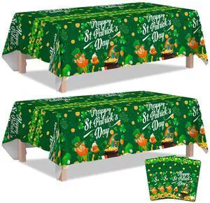 St Patricks Day Tablecloth, 3pcs Saint Patricks Day Table Cloth Set - St. Pat's Day Party Tablecloth, Happy St. Patrick's Day Tablecloths & St. Patrick's Day Tablecover for St Patricks Day Decorations St Patricks Day Tablecloth, 3pcs Saint Patricks Day Table Cloth Set - St. Pat's Day Party Tablecloth, Happy St. Patrick's Day Tablecloths & St. Patrick's Day Tablecover for St Patricks Day Decorations
