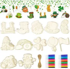 St. Patrick's Day Coloring Arts Crafts, 61pcs Saint Patty Day Decor Set, Saint Patty Hanging Ornament Saints Day Hanging Ornament for St. Patrick's Day Party Decorations St. Patrick's Day Coloring Arts Crafts, 61pcs Saint Patty Day Decor Set, Saint Patty Hanging Ornament Saints Day Hanging Ornament for St. Patrick's Day Party Decorations