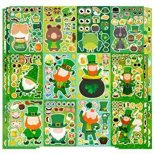 24 Sheet St Patricks Day Stickers, Make Your Own Irish Sticker Kits, Make Your Own St. Patrick's Day Stickers for St. Patrick's Day Craft St Patricks Day Party 24 Sheet St Patricks Day Stickers, Make Your Own Irish Sticker Kits, Make Your Own St. Patrick's Day Stickers for St. Patrick's Day Craft St Patricks Day Party