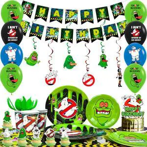 Ghostbusters Birthday Party Supplies Kit - 117pcs Ghostbusters Birthday Plates Cups Napkins Tablecloth & Ghostbusters Balloons Banner Spirals etc Ghostbusters Party Decorations for kids Ghostbusters Birthday Party Supplies Kit - 117pcs Ghostbusters Birthday Plates Cups Napkins Tablecloth & Ghostbusters Balloons Banner Spirals etc Ghostbusters Party Decorations for kids