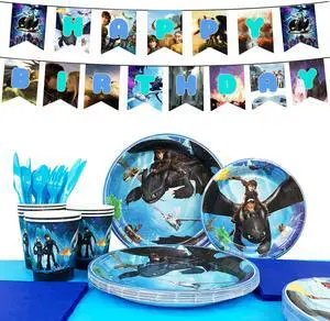 114 Pcs How to Train Your Dragon Birthday Tableware-Banner Plate Tablecloth etc How to Train Your Dragon Birthday Party Supplies 114 Pcs How to Train Your Dragon Birthday Tableware-Banner Plate Tablecloth etc How to Train Your Dragon Birthday Party Supplies