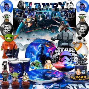 Star Wars Party Supplies,114pcs Star Wars Party Decorations & Tableware Set-Star Wars Party Plates Napkins Cups & Star Wars Birthday Banner Balloons Cake Decorations etc Star Wars Birthday Decorations Star Wars Party Supplies,114pcs Star Wars Party Decorations & Tableware Set-Star Wars Party Plates Napkins Cups & Star Wars Birthday Banner Balloons Cake Decorations etc Star Wars Birthday Decorations