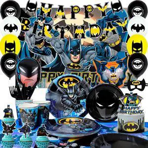 Batman Party Decorations,115pcs Batman Birthday Decorations & Batman Party Tableware Set- Batman Decorations Balloons Banner & Batman Tablecloth Plates Cups Napkins etc Batman Birthday Party Supplies Batman Party Decorations,115pcs Batman Birthday Decorations & Batman Party Tableware Set- Batman Decorations Balloons Banner & Batman Tablecloth Plates Cups Napkins etc Batman Birthday Party Supplies