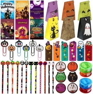 60 Pcs Halloween Party Favors Set - Halloween Gift Bags Pens Pencil Sharpener Bookmark & Halloween Themed Paper Clips etc Halloween Party Goodie Bags Stuffer for Halloween Party Supplies 60 Pcs Halloween Party Favors Set - Halloween Gift Bags Pens Pencil Sharpener Bookmark & Halloween Themed Paper Clips etc Halloween Party Goodie Bags Stuffer for Halloween Party Supplies