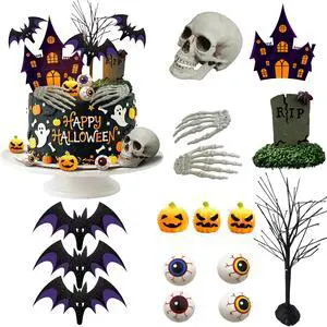 17pcs Halloween Cake Decorations for Halloween Party Decoration Supplies,Halloween Party Cake Decorations,Halloween Cake Toppers Cupcake Toppers,Trick Or Treat Cake Topper 17pcs Halloween Cake Decorations for Halloween Party Decoration Supplies,Halloween Party Cake Decorations,Halloween Cake Toppers Cupcake Toppers,Trick Or Treat Cake Topper