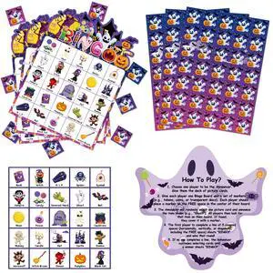 38pcs Halloween Bingo Game for Halloween Party Favors Fillers,Halloween Games,Halloween Party Games,Halloween Bingo Cards,Halloween Party Decoration Supplies 38pcs Halloween Bingo Game for Halloween Party Favors Fillers,Halloween Games,Halloween Party Games,Halloween Bingo Cards,Halloween Party Decoration Supplies