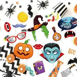 41pcs Halloween Party Photo Booth Props Kit for Halloween Party Decorations,Halloween Photo Booth Props,Halloween Party Photo Props,Halloween Decorations,Trick Or Treat Decorations 41pcs Halloween Party Photo Booth Props Kit for Halloween Party Decorations,Halloween Photo Booth Props,Halloween Party Photo Props,Halloween Decorations,Trick Or Treat Decorations