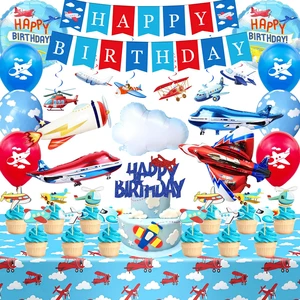 43pcs Airplane Birthday Party Decorations, Vintage Airplane Party Decorations Set, Airplane Balloons Cake Decorations Plane Honeycomb Centerpieces etc Airplane Decorations 43pcs Airplane Birthday Party Decorations, Vintage Airplane Party Decorations Set, Airplane Balloons Cake Decorations Plane Honeycomb Centerpieces etc Airplane Decorations