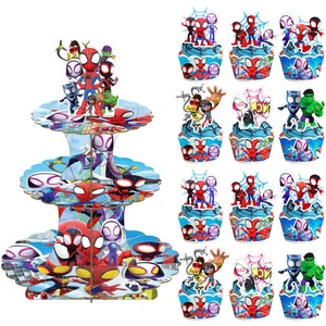 25 Pcs Spidey and His Amazing Friends Birthday Decorations-3 Tier Spidey and His Amazing Friends Party Cupcake Stand&Spidey and His Amazing Friends Cupcake Toppers&Spider-Man Party Cupcake Collar 25 Pcs Spidey and His Amazing Friends Birthday Decorations-3 Tier Spidey and His Amazing Friends Party Cupcake Stand&Spidey and His Amazing Friends Cupcake Toppers&Spider-Man Party Cupcake Collar