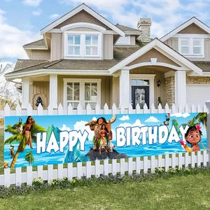 118''x19.6'' Moana Fence Banners, Moana Yard Banner Sign, Moana Outdoor Banner, Moana Party Fence Banners for Indoor/Outdoor Disney Moana Party Decorations/Moana Birthday Decorations 118''x19.6'' Moana Fence Banners, Moana Yard Banner Sign, Moana Outdoor Banner, Moana Party Fence Banners for Indoor/Outdoor Disney Moana Party Decorations/Moana Birthday Decorations