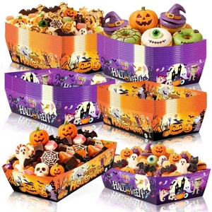 36 Pcs Halloween Food Trays, Foldable Halloween Popcorn Trays, Disposable Halloween Candy Trays for Halloween Party Supplies 36 Pcs Halloween Food Trays, Foldable Halloween Popcorn Trays, Disposable Halloween Candy Trays for Halloween Party Supplies