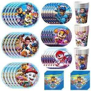 Paw Patrol Party Supplies, 120 Pcs Paw Patrol Party Tableware Set - Paw Patrol Party Plates Napkins Cups Paw Patrol Birthday Decorations for Boys/Girls, Serves 30 Paw Patrol Party Supplies, 120 Pcs Paw Patrol Party Tableware Set - Paw Patrol Party Plates Napkins Cups Paw Patrol Birthday Decorations for Boys/Girls, Serves 30