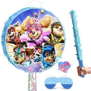 4 Pcs Paw Patrol Themed Party Pinata Bundle - Round Paw Patrol Piñata,Paw Patrol Party Decorations Blindfold & Birthday Party Stick etc Paw Patrol Birthday Party Supplies for Kids 4 Pcs Paw Patrol Themed Party Pinata Bundle - Round Paw Patrol Piñata,Paw Patrol Party Decorations Blindfold & Birthday Party Stick etc Paw Patrol Birthday Party Supplies for Kids