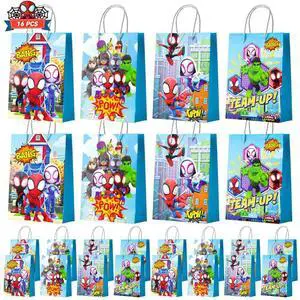 16 Pcs Spiderman & Friends Party Favor Bags Spiderman Themed Gift Bags for Birthdays, Celebrations Perfect for Boys/Girls Kids, Goodie Bags, Spiderman Party Decorations Suppilies 16 Pcs Spiderman & Friends Party Favor Bags Spiderman Themed Gift Bags for Birthdays, Celebrations Perfect for Boys/Girls Kids, Goodie Bags, Spiderman Party Decorations Suppilies