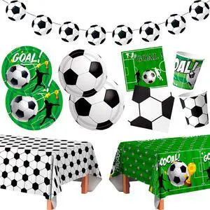 106 Pcs Soccer Birthday Tableware Set - Coccer Plates and Napkins Table Cloth & Soccer Decoration Banner etc Soccer Party Tableware for Soccer Birthday Party Decorations Supplies 106 Pcs Soccer Birthday Tableware Set - Coccer Plates and Napkins Table Cloth & Soccer Decoration Banner etc Soccer Party Tableware for Soccer Birthday Party Decorations Supplies