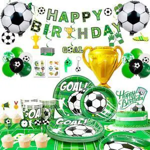 Soccer Birthday Party Supplies,181pcs Soccer Party Decorations & Tableware Set -Soccer Birthday Banner Balloons Tablecloth Plates Cups Napkins & Whistle Keychain,Ect Boys Sports Theme Birthday Decor Soccer Birthday Party Supplies,181pcs Soccer Party Decorations & Tableware Set -Soccer Birthday Banner Balloons Tablecloth Plates Cups Napkins & Whistle Keychain,Ect Boys Sports Theme Birthday Decor