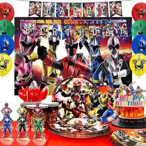 Power Rangers Birthday Decorations,98Pcs Power Rangers Party Decorations & Tableware Set Including Power Rangers Cake Toppers Backdrop Plates Tablecloth etc Power Rangers Birthday Party Supplies Power Rangers Birthday Decorations,98Pcs Power Rangers Party Decorations & Tableware Set Including Power Rangers Cake Toppers Backdrop Plates Tablecloth etc Power Rangers Birthday Party Supplies