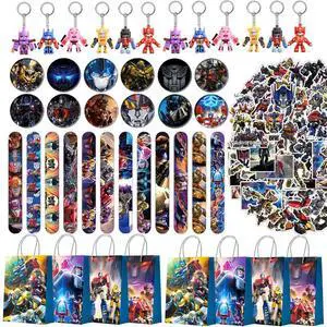 Transformers Party Favors,102 Pcs Transformers Themed Birthday Party Supplies - Transformers Party Keychain Gift Bags Slap Bracelets Stickers etc Transformers Stuffers for Party Decorations Transformers Party Favors,102 Pcs Transformers Themed Birthday Party Supplies - Transformers Party Keychain Gift Bags Slap Bracelets Stickers etc Transformers Stuffers for Party Decorations