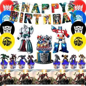 Transformers Birthday Party Supplies, 29 Pcs Transformers Party Decorations Set - Transformers Birthday Decorations Banner Balloons Tablecloth Cake Toppers and Other Transformers Party Supplies Transformers Birthday Party Supplies, 29 Pcs Transformers Party Decorations Set - Transformers Birthday Decorations Banner Balloons Tablecloth Cake Toppers and Other Transformers Party Supplies