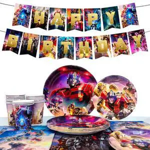 Transformers Birthday Party Decoration Tableware Set, 114pcs Transformers Party Supplies Tableware - Transformers Table Cloth Banner Plates Napkins Cups for Transformers Birthday Party Decorations Transformers Birthday Party Decoration Tableware Set, 114pcs Transformers Party Supplies Tableware - Transformers Table Cloth Banner Plates Napkins Cups for Transformers Birthday Party Decorations