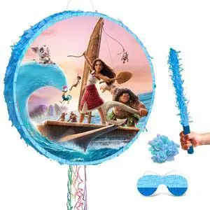 4 Pcs Moana Pinata, Moana Pinata Set - Moana Themed Pinata, Moana Party Pinata Sticks, Moana Party Game Eye Mask and other Moana Pinata Supplies for Moana Birthday Party Decorations 4 Pcs Moana Pinata, Moana Pinata Set - Moana Themed Pinata, Moana Party Pinata Sticks, Moana Party Game Eye Mask and other Moana Pinata Supplies for Moana Birthday Party Decorations