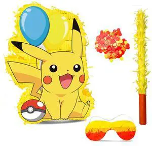 Pokemon Pinata, 4pcs Pokemon Pinata Set - 14" Pokemon Themed Pinata, Pokemon Party Pinata Sticks & Pokemon Party Game Eye Mask etc. Pokemon Pinata Supplies for Pokemon Birthday Party Decorations Pokemon Pinata, 4pcs Pokemon Pinata Set - 14" Pokemon Themed Pinata, Pokemon Party Pinata Sticks & Pokemon Party Game Eye Mask etc. Pokemon Pinata Supplies for Pokemon Birthday Party Decorations