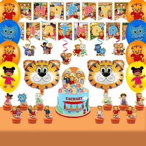 35 Pcs Little Tiger Daniel Birthday Decorations Set-Little Tiger Daniel Banner Balloon Tablecloth Cake Toppers etc Little Tiger Daniel Party Decorations for Little Tiger Daniel Birthday Party Supplies 35 Pcs Little Tiger Daniel Birthday Decorations Set-Little Tiger Daniel Banner Balloon Tablecloth Cake Toppers etc Little Tiger Daniel Party Decorations for Little Tiger Daniel Birthday Party Supplies